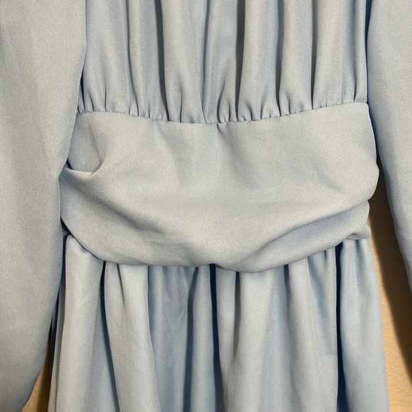 Zaful Light Blue Open Back Dress - Picture 4 of 13